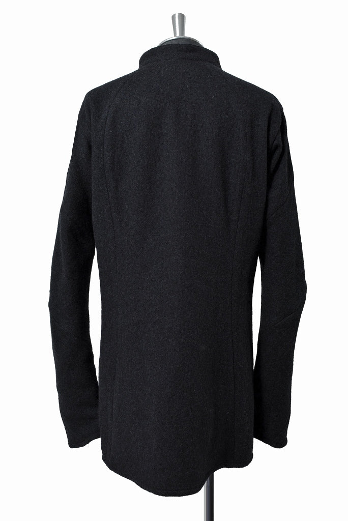 N/07 full　the wool middle shirt "munditiei" (BLACK) - Image 4