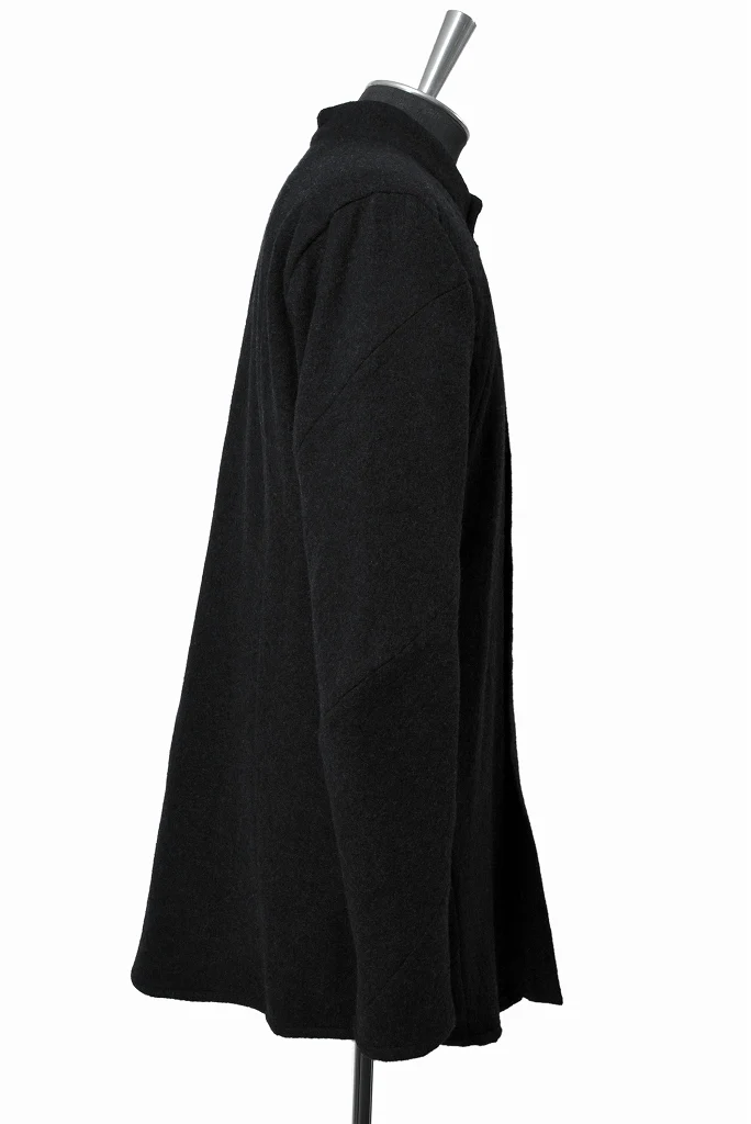 N/07 full　the wool middle shirt "munditiei" (BLACK) - Image 5