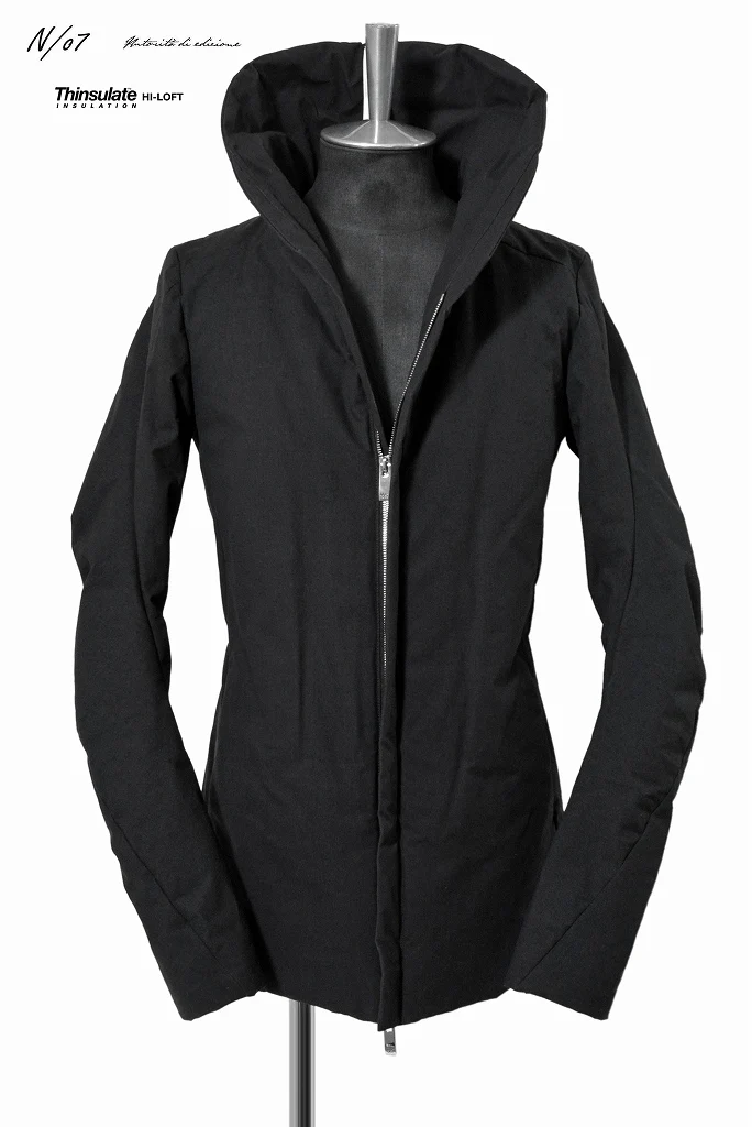 N/07 hi neck jacket "Exteroris" [coating process cotton-nylon | Thinsulate Hi-Loft] (BLACK) - Image 2