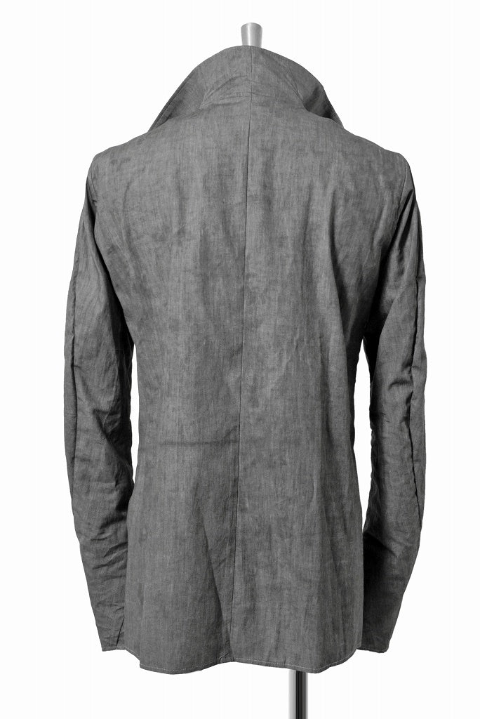 N/07  hi neck shirt [popline sumi-ink dying] (GREY) - Image 4