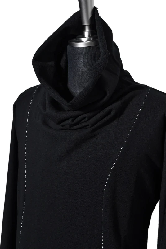 N/07 HIGH NECK JERSEY 40/20 FLEECY COTTON *OVERLOCKED (BLACK) - Image 6