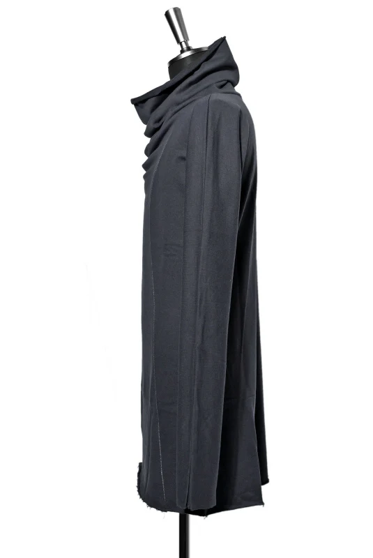 N/07 HIGH NECK JERSEY 40/20 FLEECY COTTON *OVERLOCKED (CHARCOAL) - Image 5