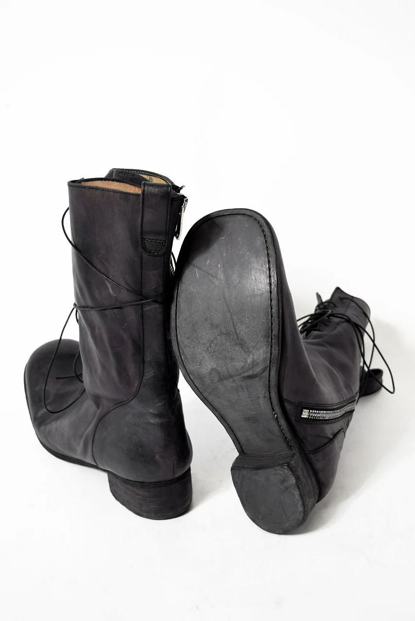 N/07 HORSESKIN HAND DYE BOOTS (BLACK) - Image 4