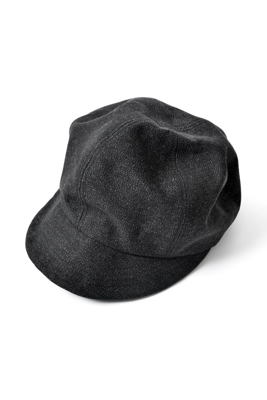 N/07 Jockey Cap / Double Black Denim Wovens (BLACK) - Image 3