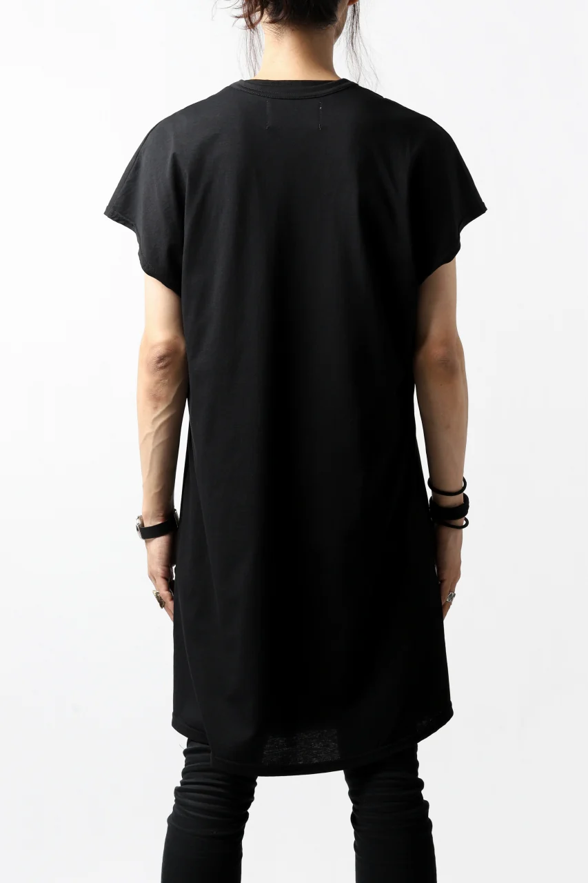 N/07 KIMONO-SLEEVE T-SHIRT / DERABE CLAIR FINE (BLACK) - Image 6
