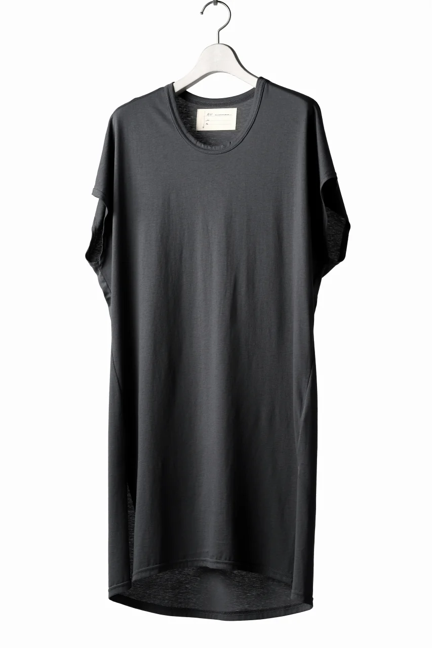 N/07 KIMONO-SLEEVE T-SHIRT / DERABE CLAIR FINE (DARK GREY) - Image 11