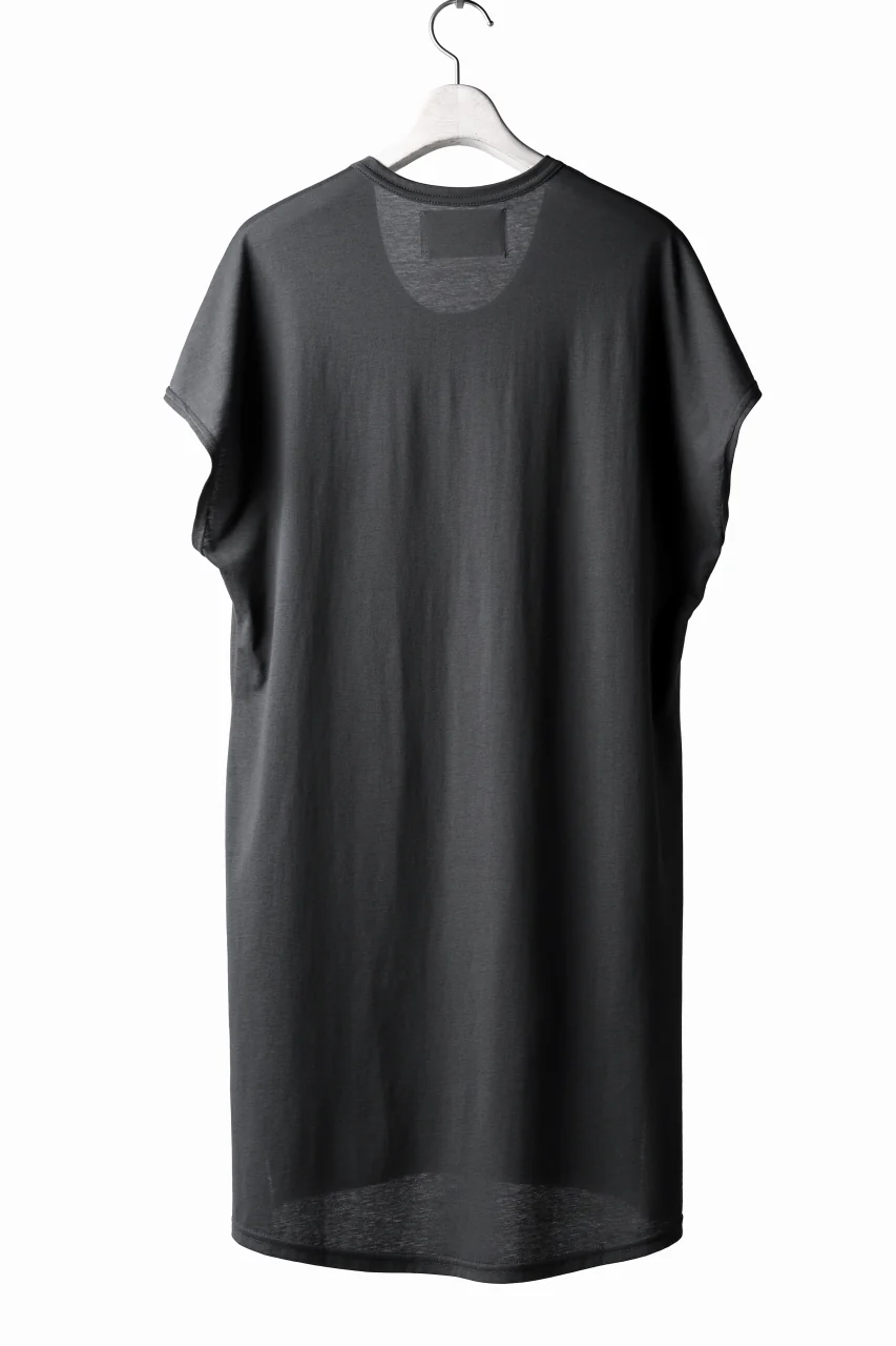 N/07 KIMONO-SLEEVE T-SHIRT / DERABE CLAIR FINE (DARK GREY) - Image 12