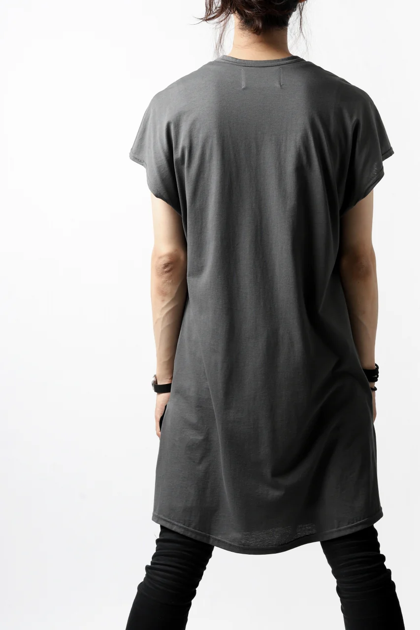 N/07 KIMONO-SLEEVE T-SHIRT / DERABE CLAIR FINE (DARK GREY) - Image 5