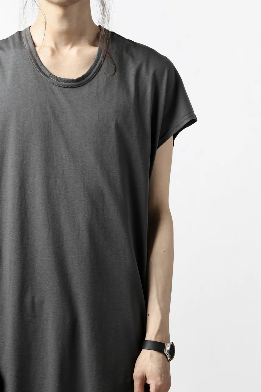 N/07 KIMONO-SLEEVE T-SHIRT / DERABE CLAIR FINE (DARK GREY) - Image 8