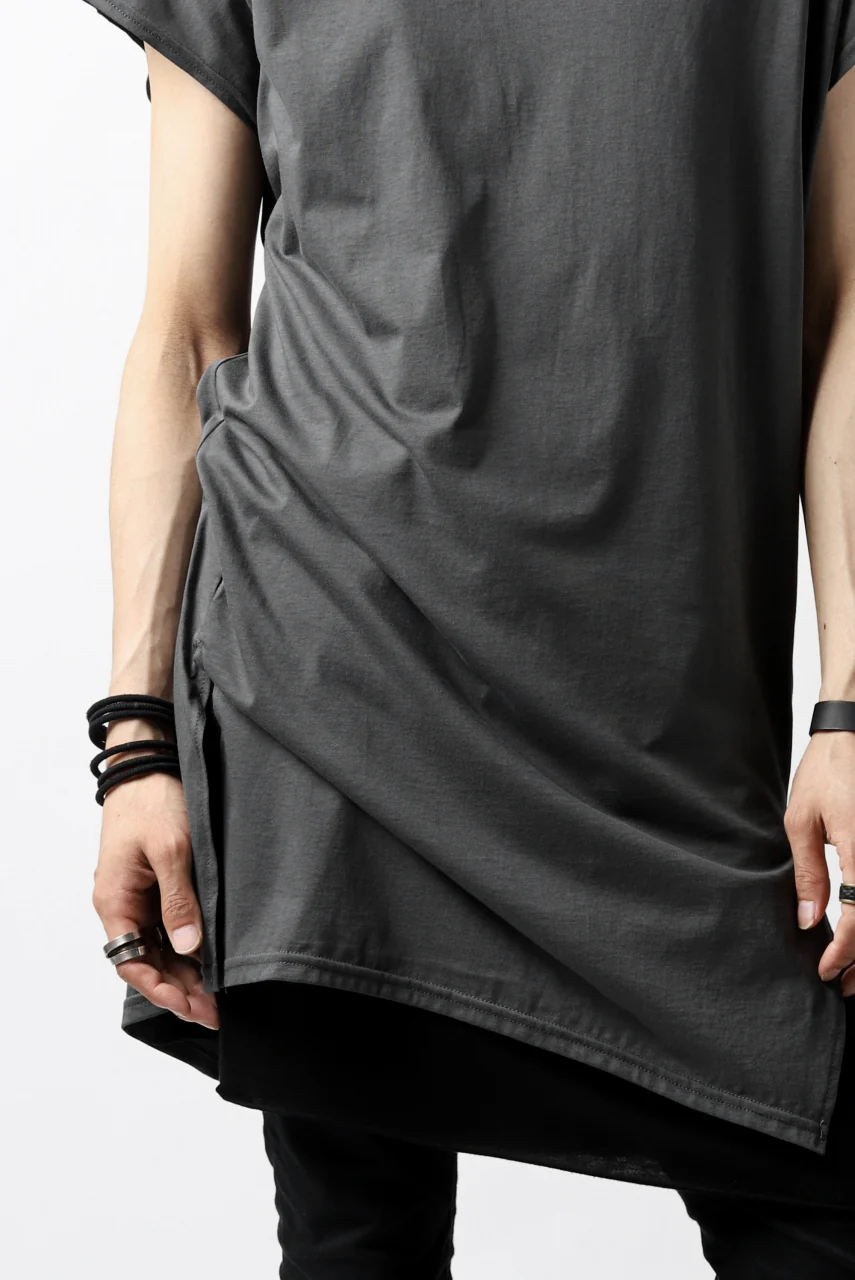 N/07 KIMONO-SLEEVE T-SHIRT / DERABE CLAIR FINE (DARK GREY) - Image 9