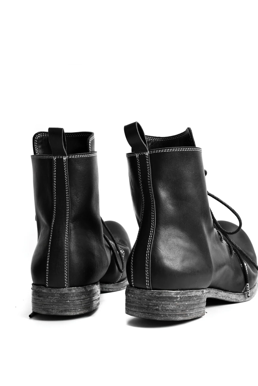 N/07 Laced Mid Boots / Cavallo di Giappone(hand-oiled) (BLACK) - Image 10