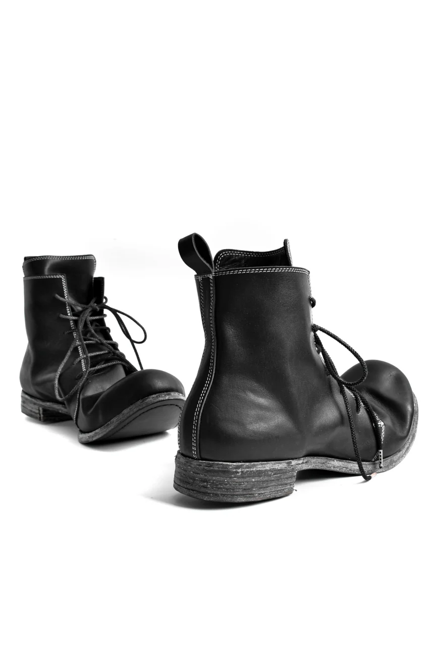 N/07 Laced Mid Boots / Cavallo di Giappone(hand-oiled) (BLACK) - Image 11