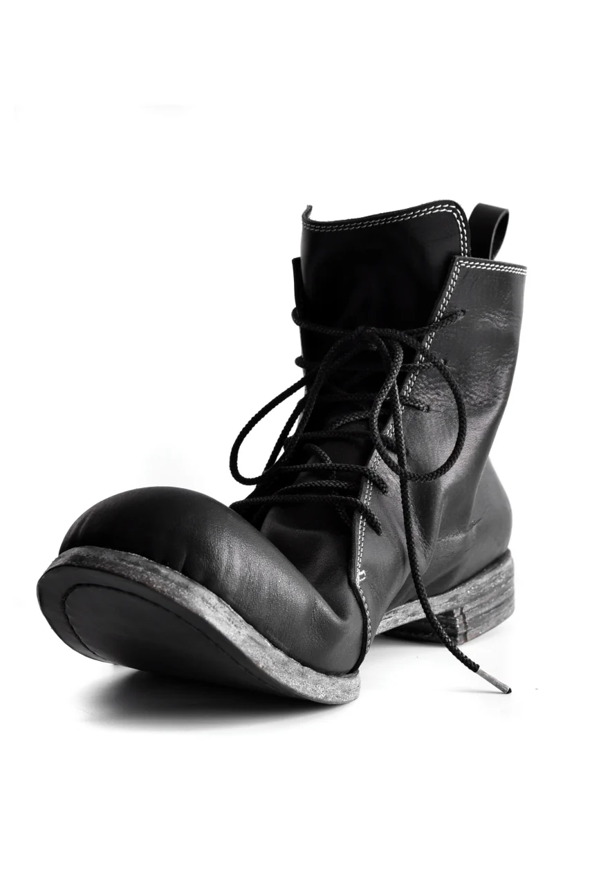 N/07 Laced Mid Boots / Cavallo di Giappone(hand-oiled) (BLACK) - Image 18