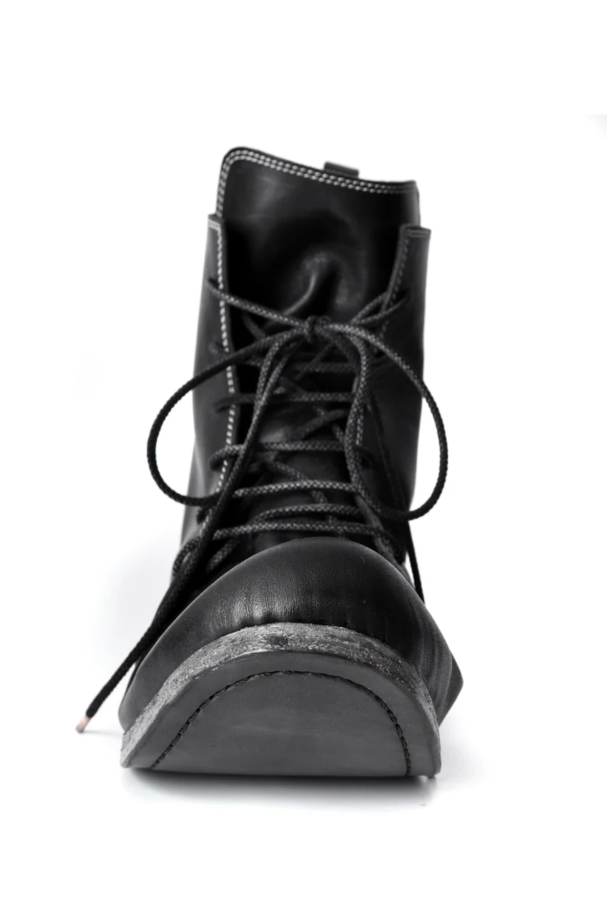 N/07 Laced Mid Boots / Cavallo di Giappone(hand-oiled) (BLACK) - Image 19