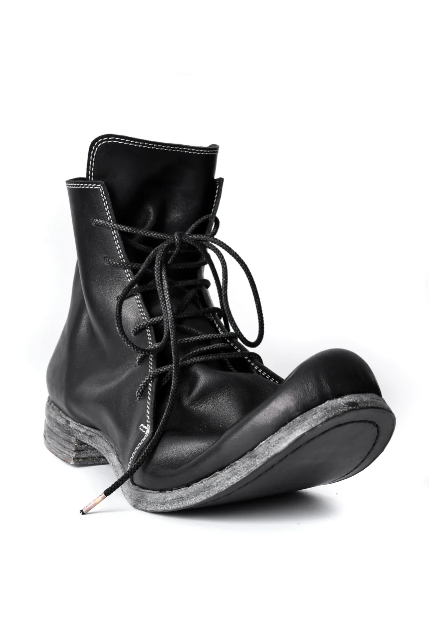 N/07 Laced Mid Boots / Cavallo di Giappone(hand-oiled) (BLACK) - Image 21