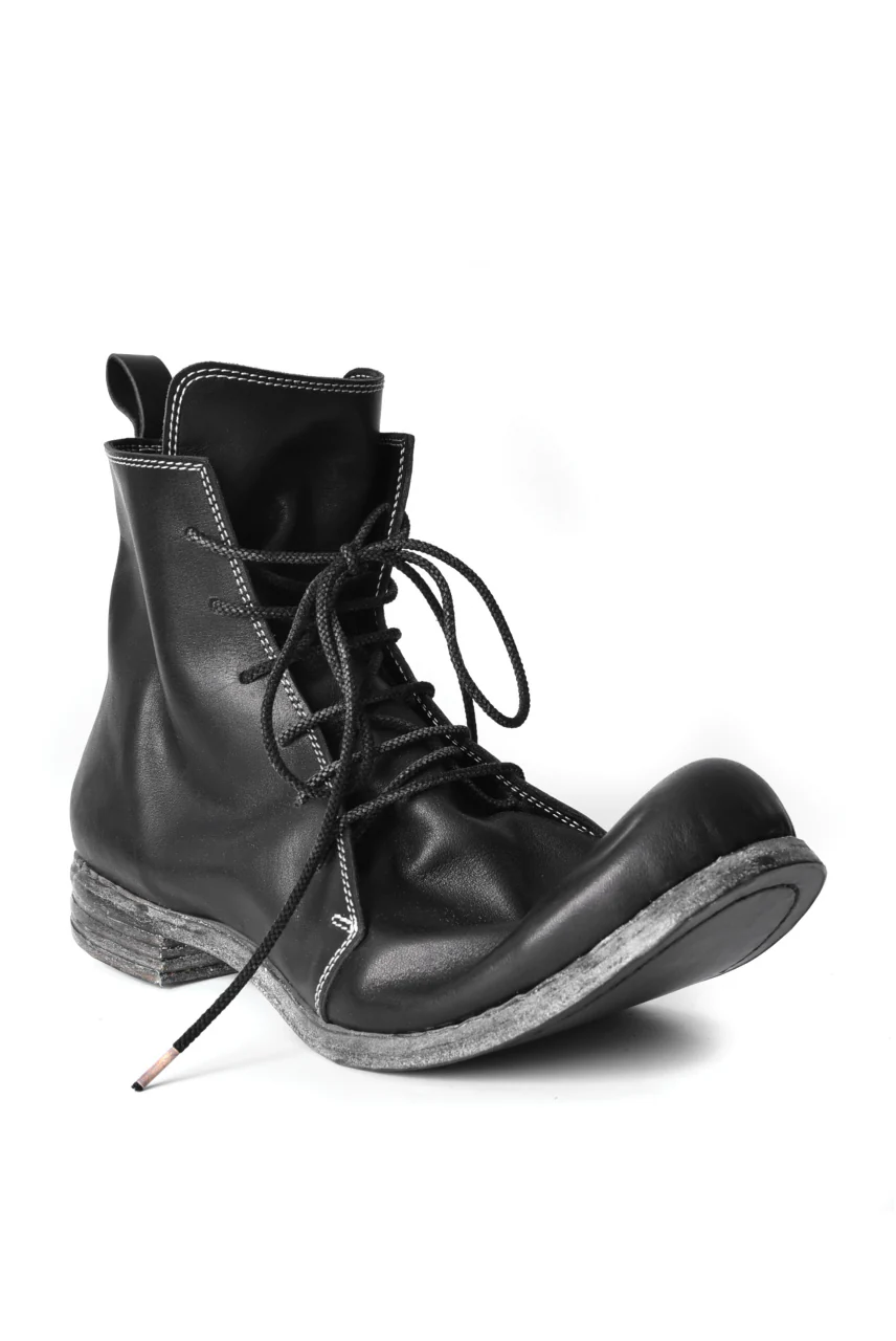 N/07 Laced Mid Boots / Cavallo di Giappone(hand-oiled) (BLACK) - Image 22