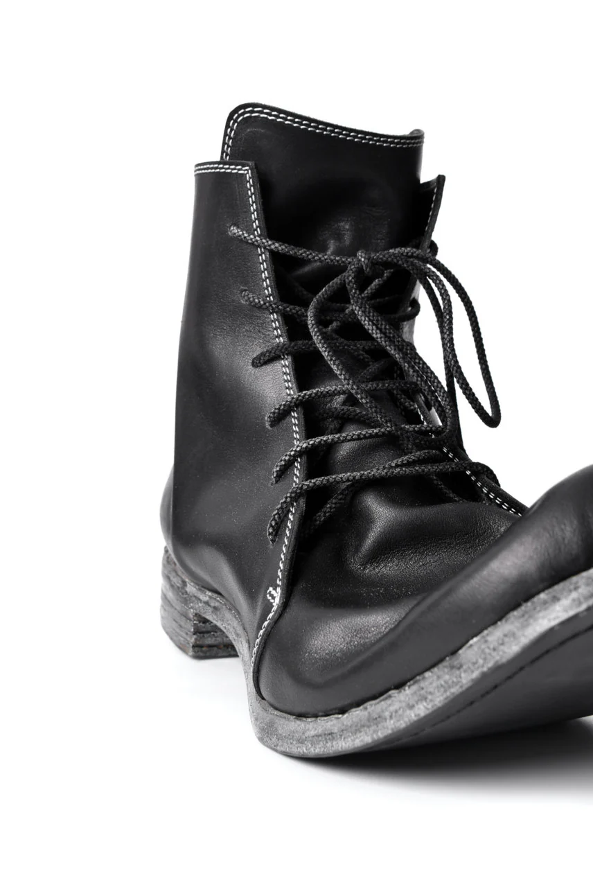 N/07 Laced Mid Boots / Cavallo di Giappone(hand-oiled) (BLACK) - Image 29