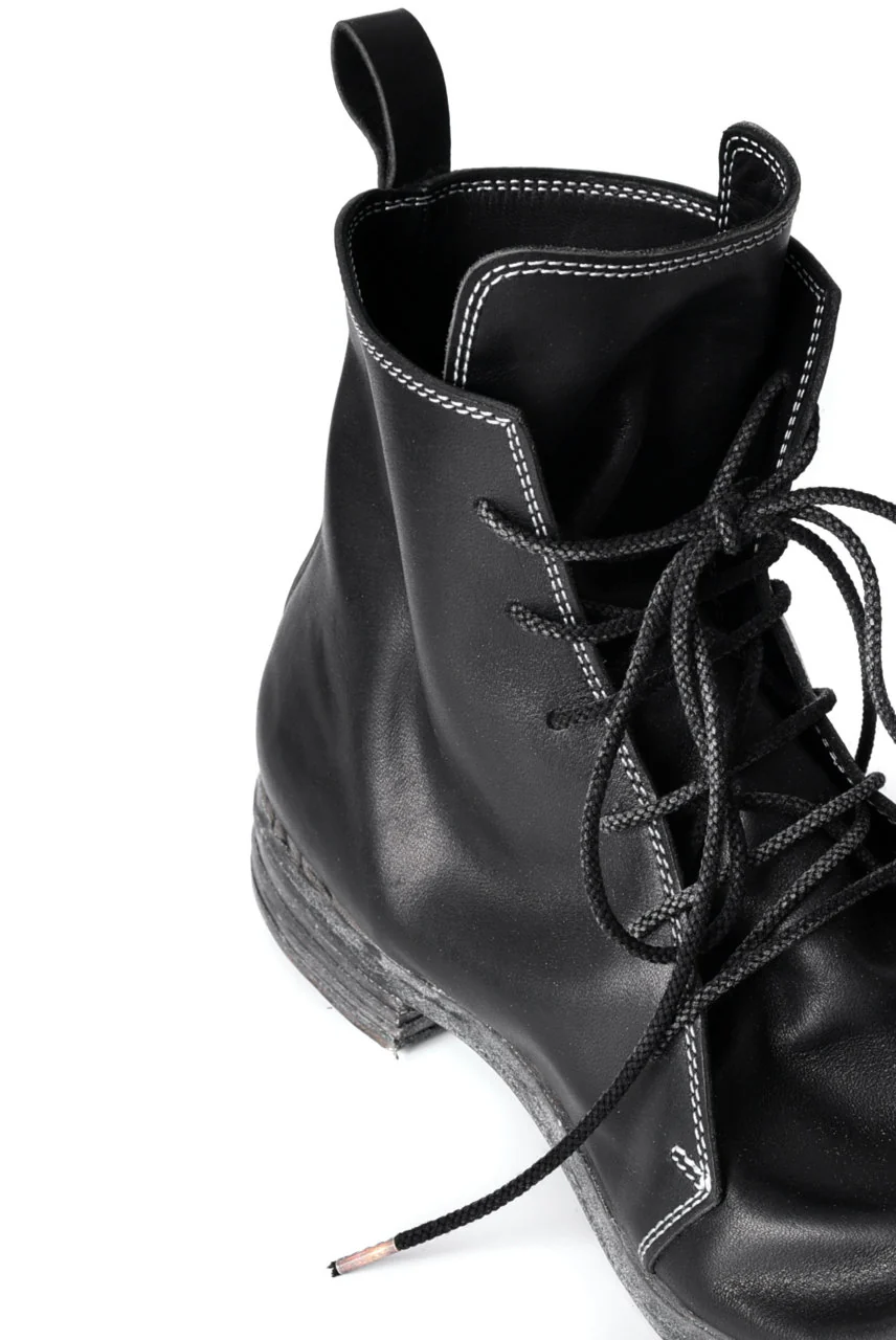 N/07 Laced Mid Boots / Cavallo di Giappone(hand-oiled) (BLACK) - Image 30