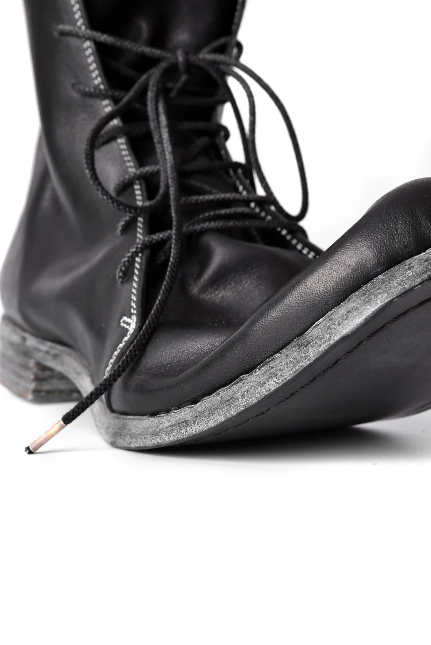 N/07 Laced Mid Boots / Cavallo di Giappone(hand-oiled) (BLACK) - Image 33