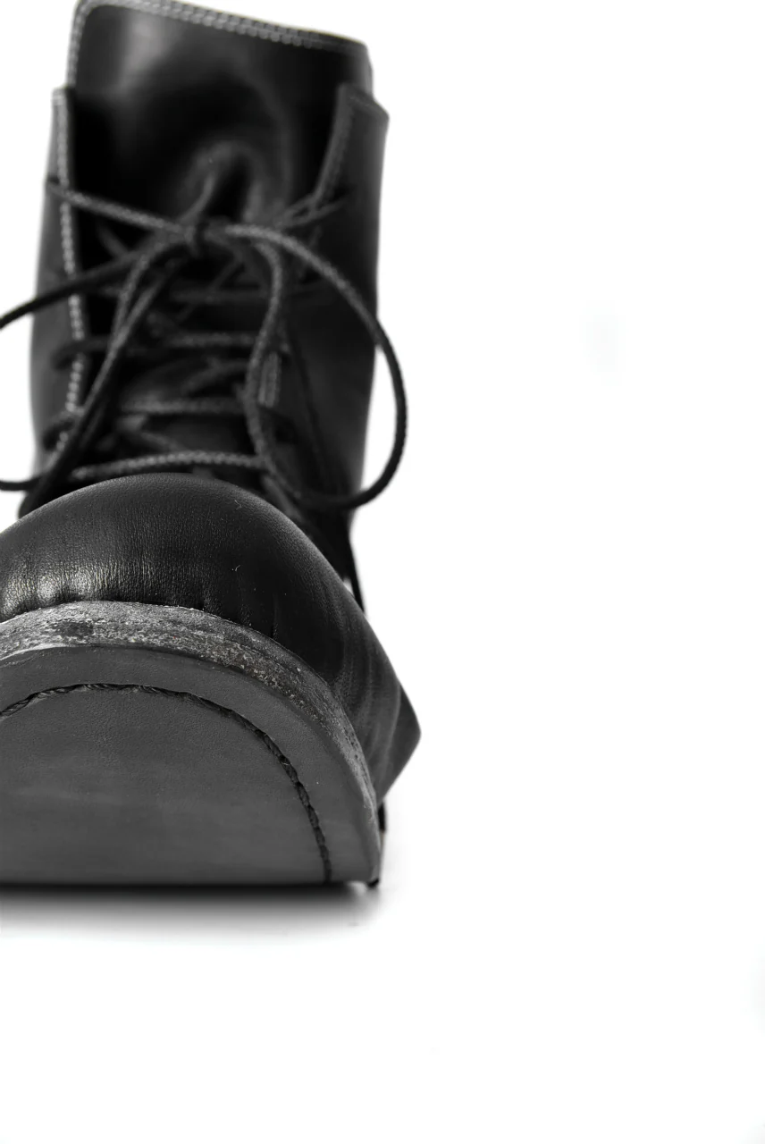 N/07 Laced Mid Boots / Cavallo di Giappone(hand-oiled) (BLACK) - Image 34