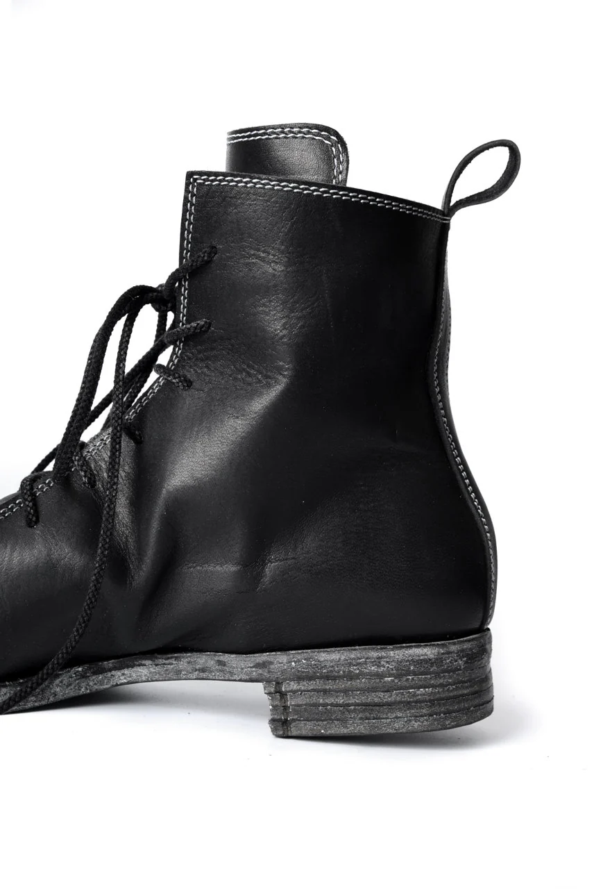 N/07 Laced Mid Boots / Cavallo di Giappone(hand-oiled) (BLACK) - Image 38