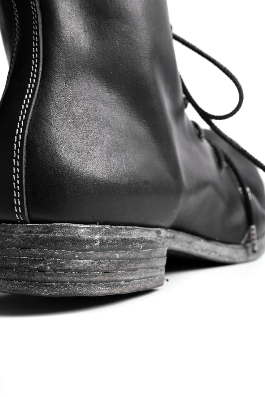 N/07 Laced Mid Boots / Cavallo di Giappone(hand-oiled) (BLACK) - Image 40