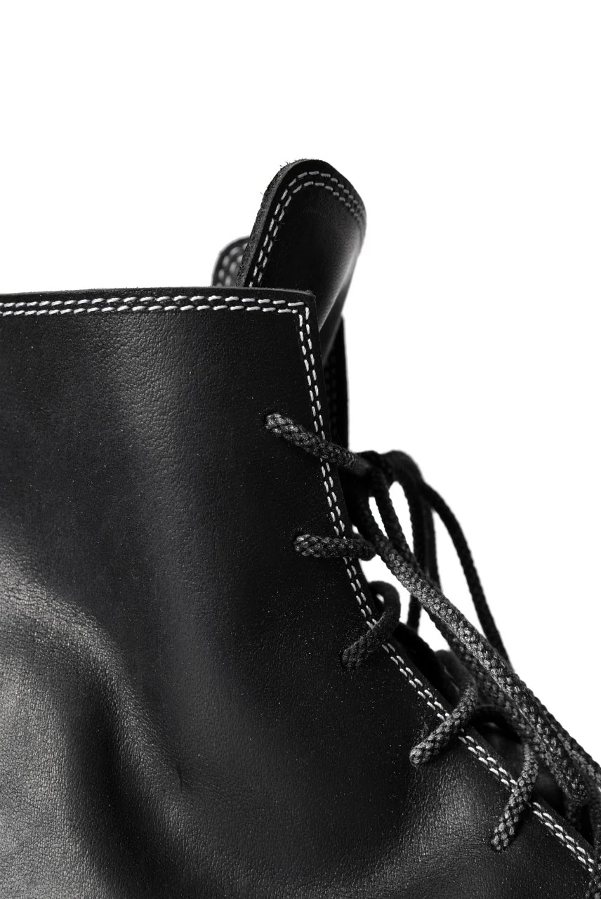 N/07 Laced Mid Boots / Cavallo di Giappone(hand-oiled) (BLACK) - Image 41