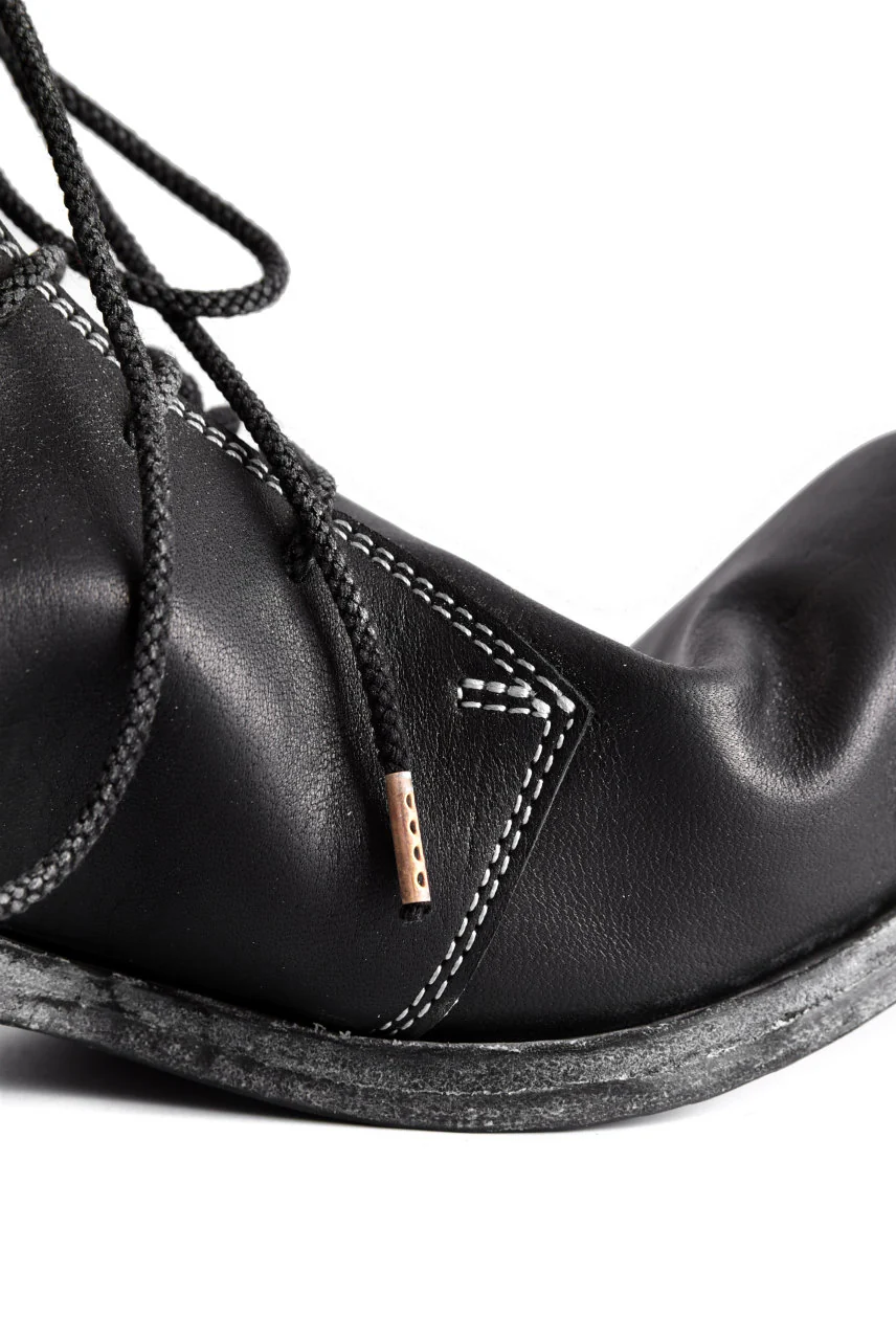 N/07 Laced Mid Boots / Cavallo di Giappone(hand-oiled) (BLACK) - Image 42