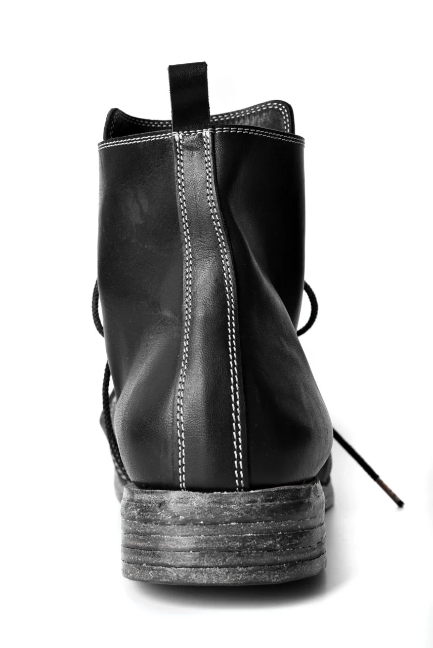 N/07 Laced Mid Boots / Cavallo di Giappone(hand-oiled) (BLACK) - Image 43