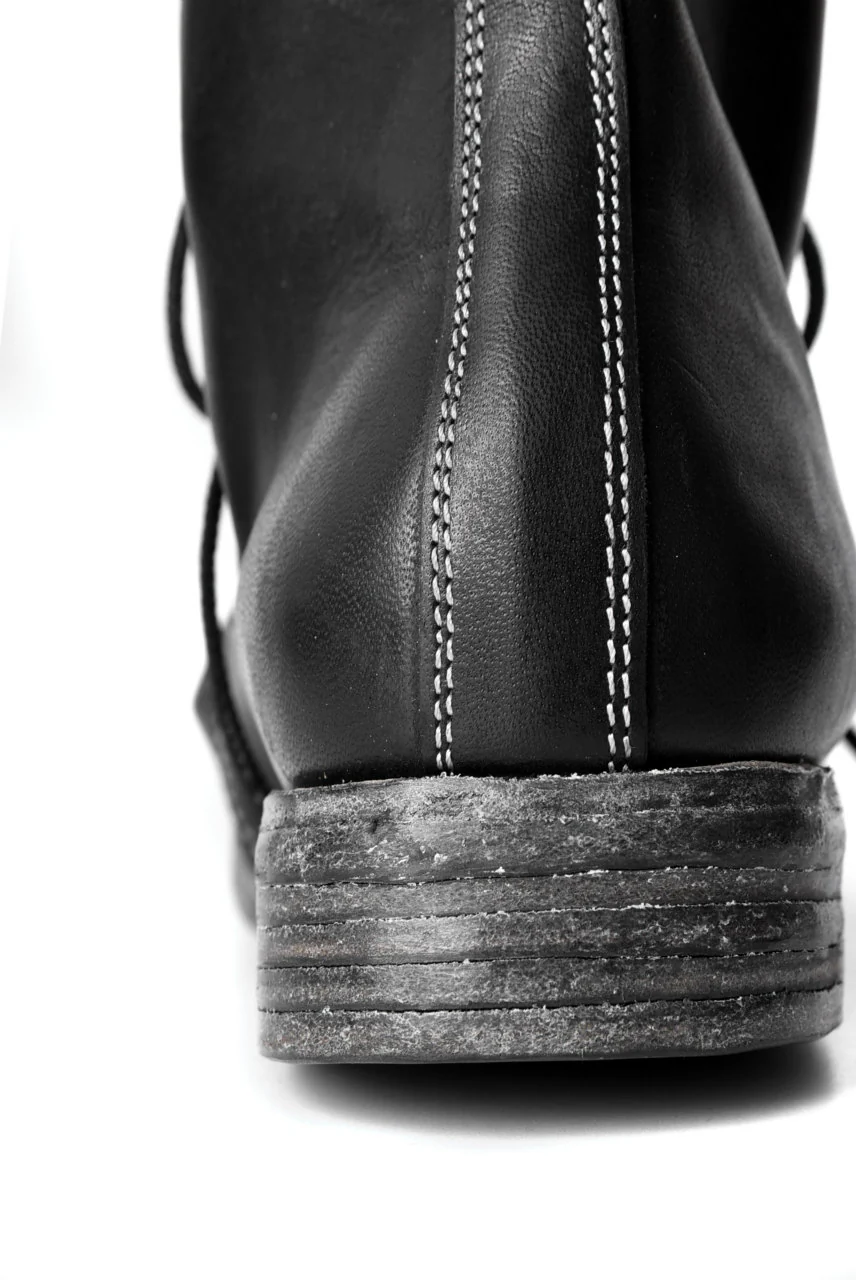 N/07 Laced Mid Boots / Cavallo di Giappone(hand-oiled) (BLACK) - Image 45