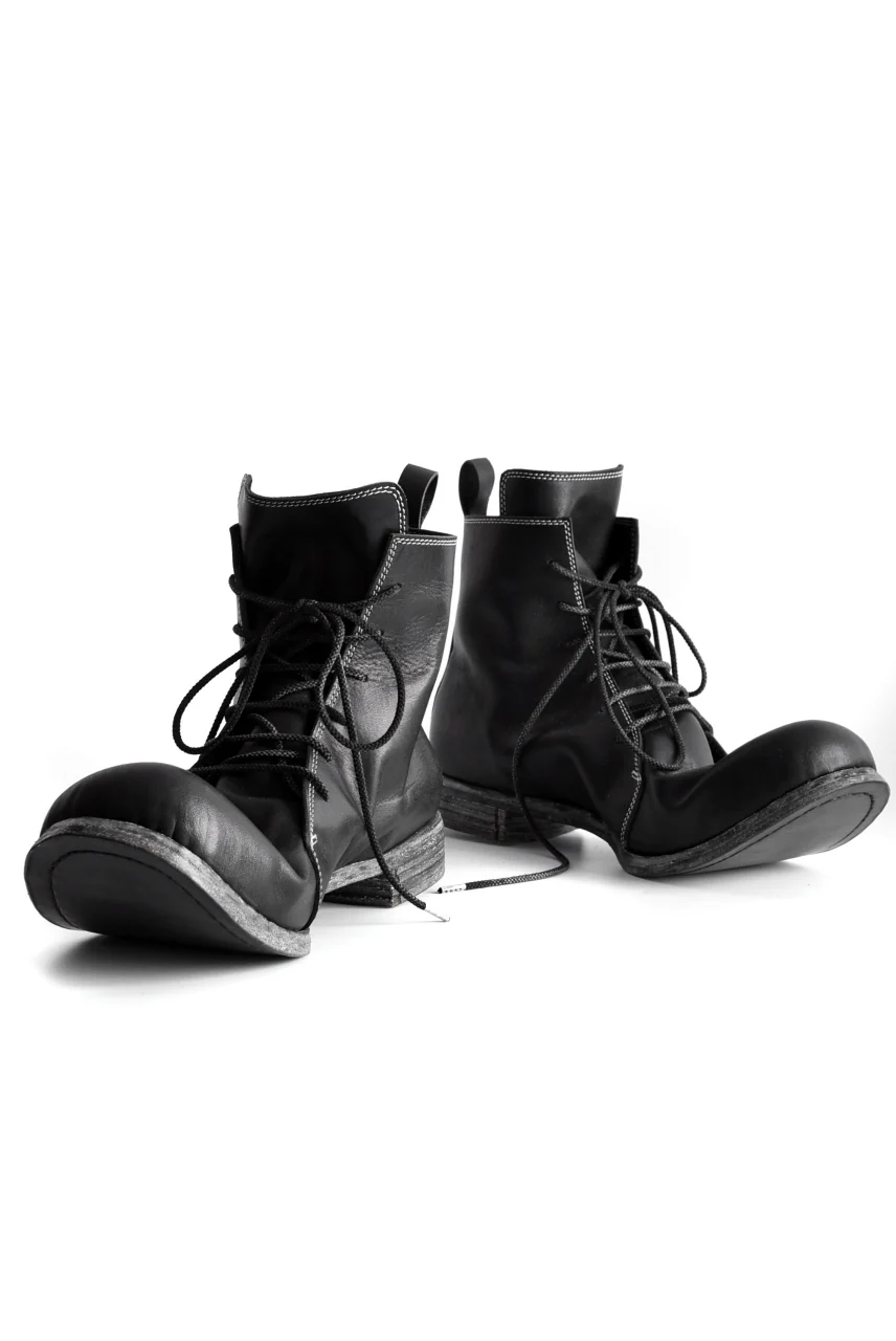 N/07 Laced Mid Boots / Cavallo di Giappone(hand-oiled) (BLACK) - Image 6