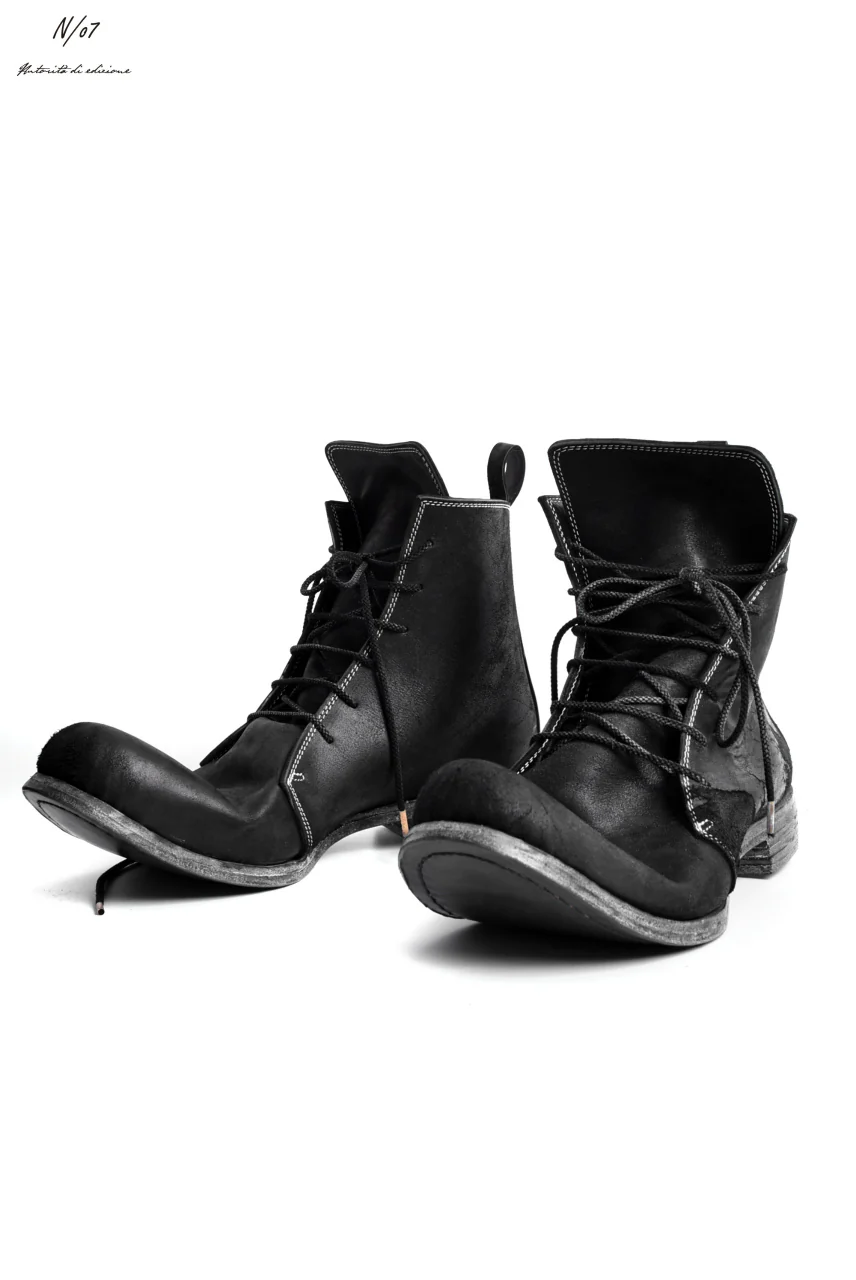 N/07 Laced Mid Boots / Cordovan full grain (BLACK)