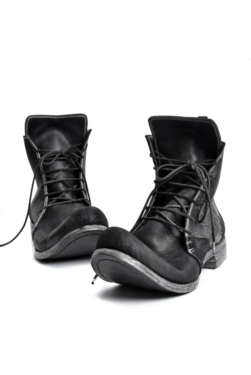 N/07 Laced Mid Boots / Cordovan full grain (BLACK) - Image 11
