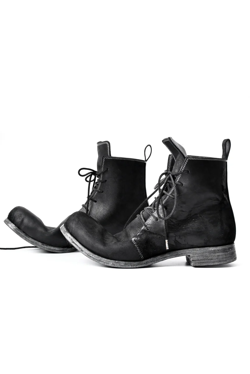 N/07 Laced Mid Boots / Cordovan full grain (BLACK) - Image 12