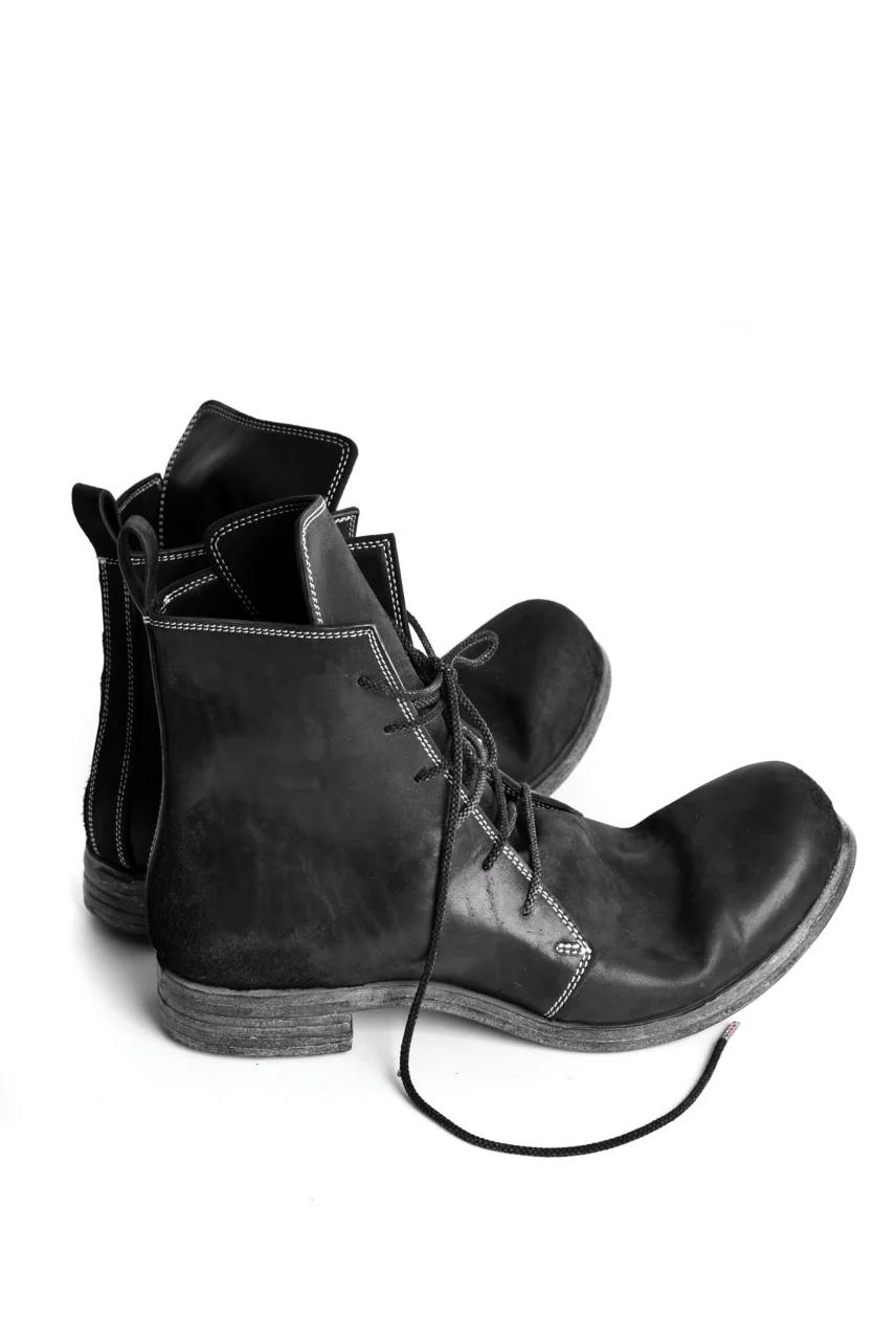 N/07 Laced Mid Boots / Cordovan full grain (BLACK) - Image 17