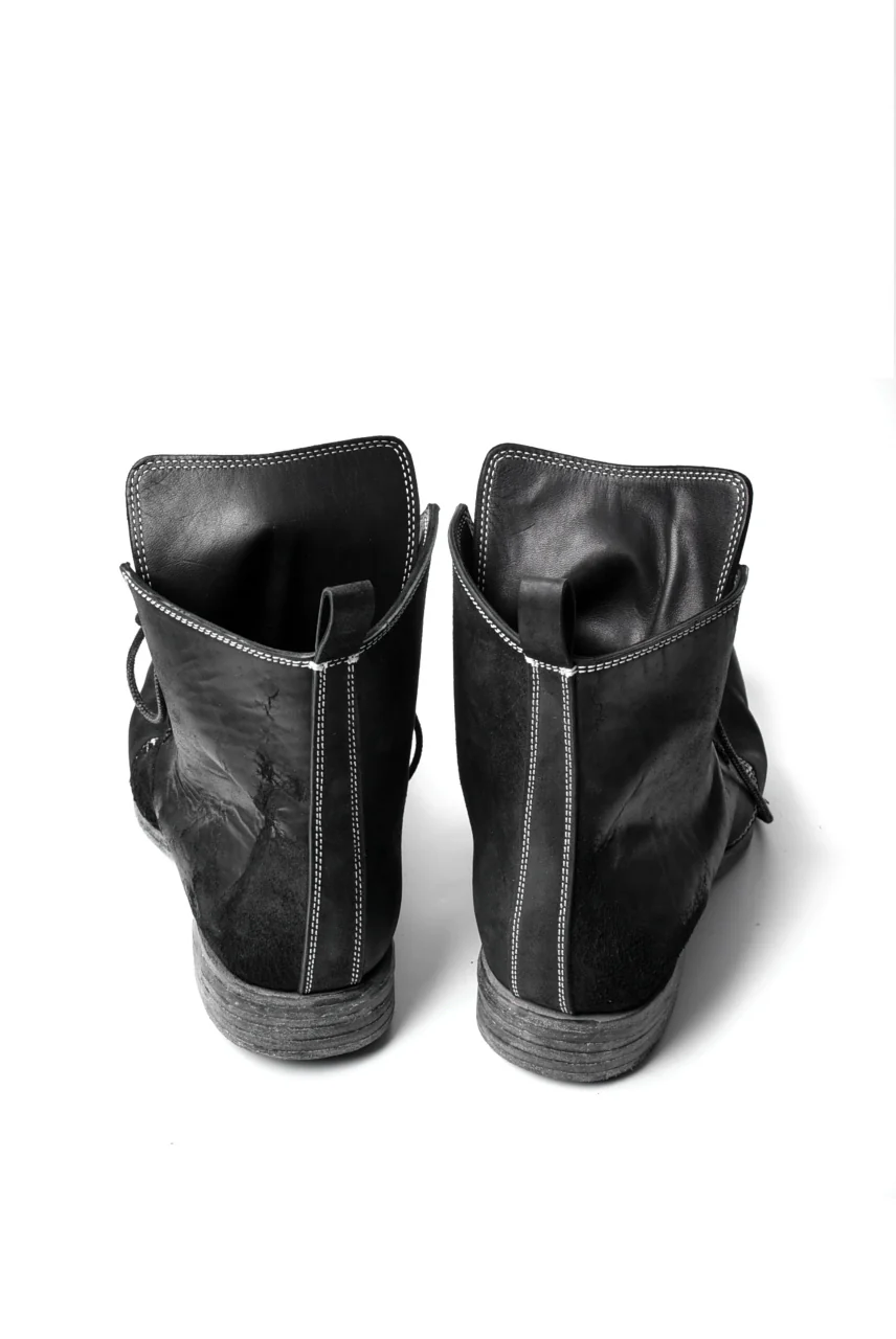 N/07 Laced Mid Boots / Cordovan full grain (BLACK) - Image 19