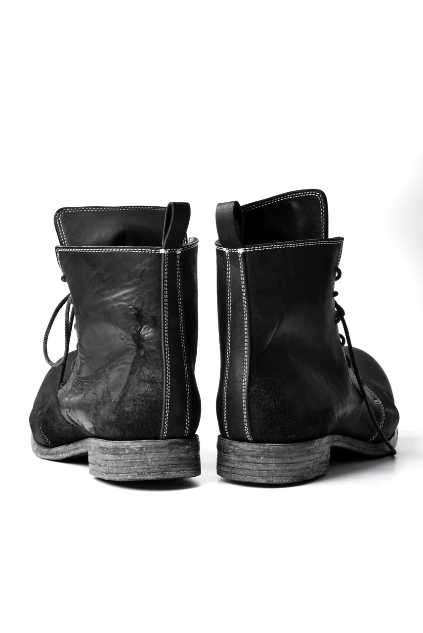 N/07 Laced Mid Boots / Cordovan full grain (BLACK) - Image 20