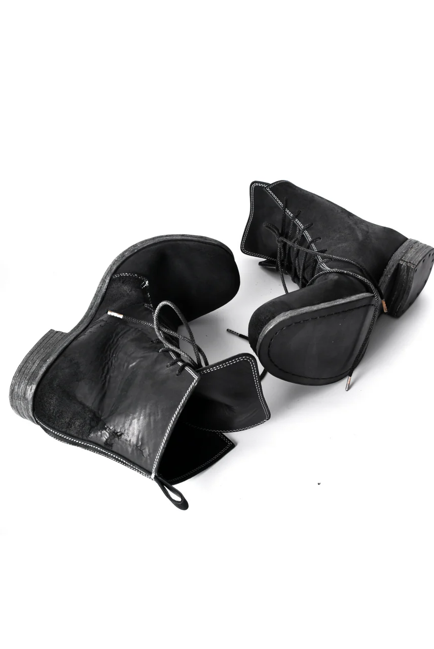 N/07 Laced Mid Boots / Cordovan full grain (BLACK) - Image 21