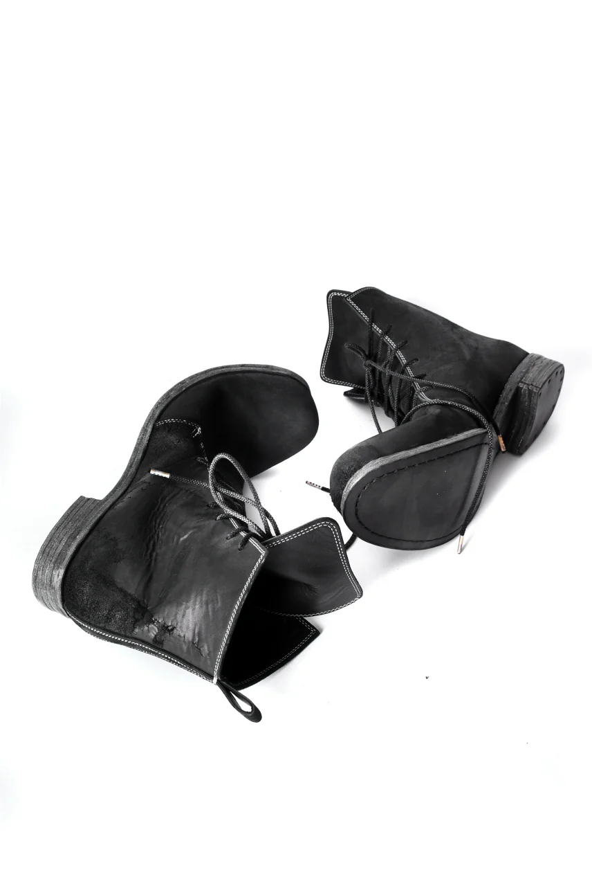 N/07 Laced Mid Boots / Cordovan full grain (BLACK) - Image 22