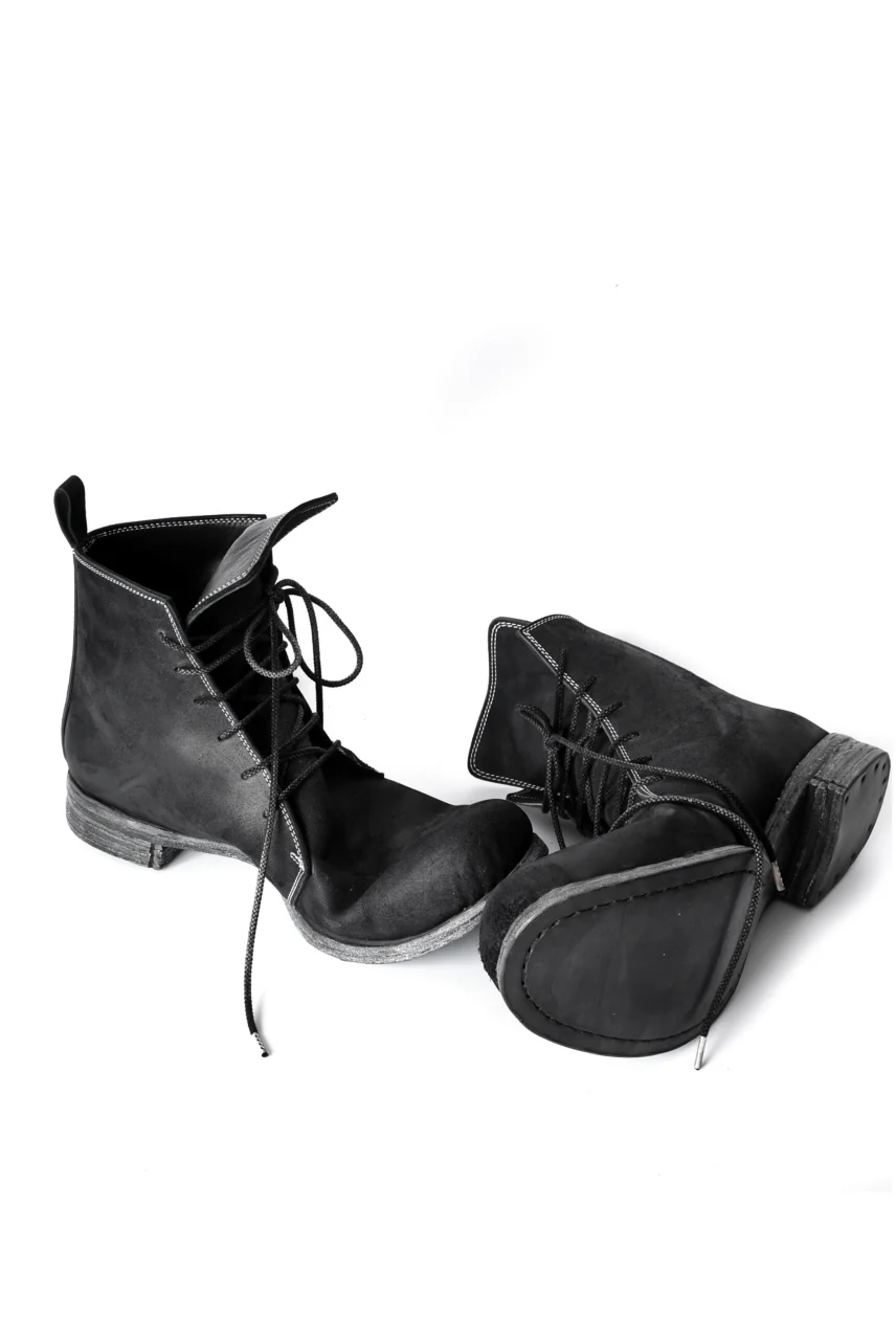 N/07 Laced Mid Boots / Cordovan full grain (BLACK) - Image 23