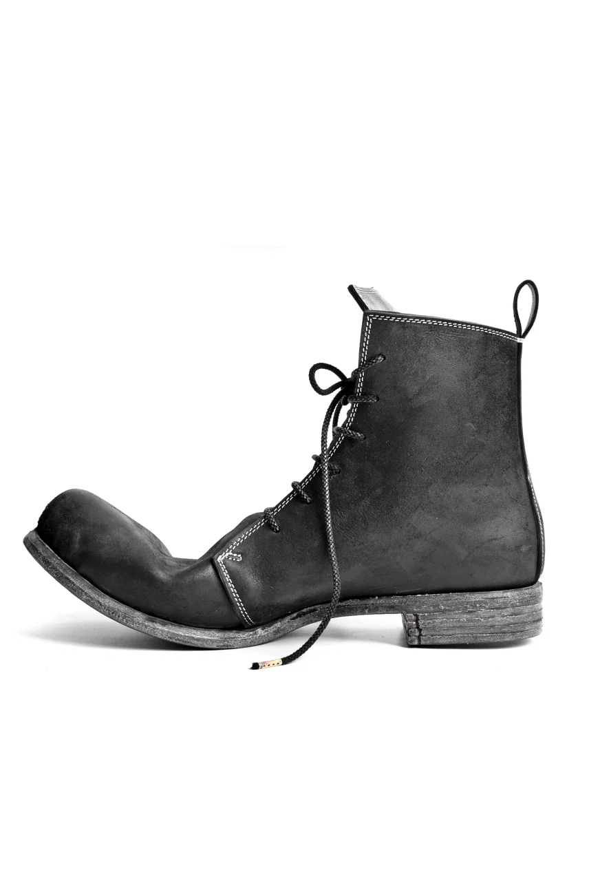 N/07 Laced Mid Boots / Cordovan full grain (BLACK) - Image 25