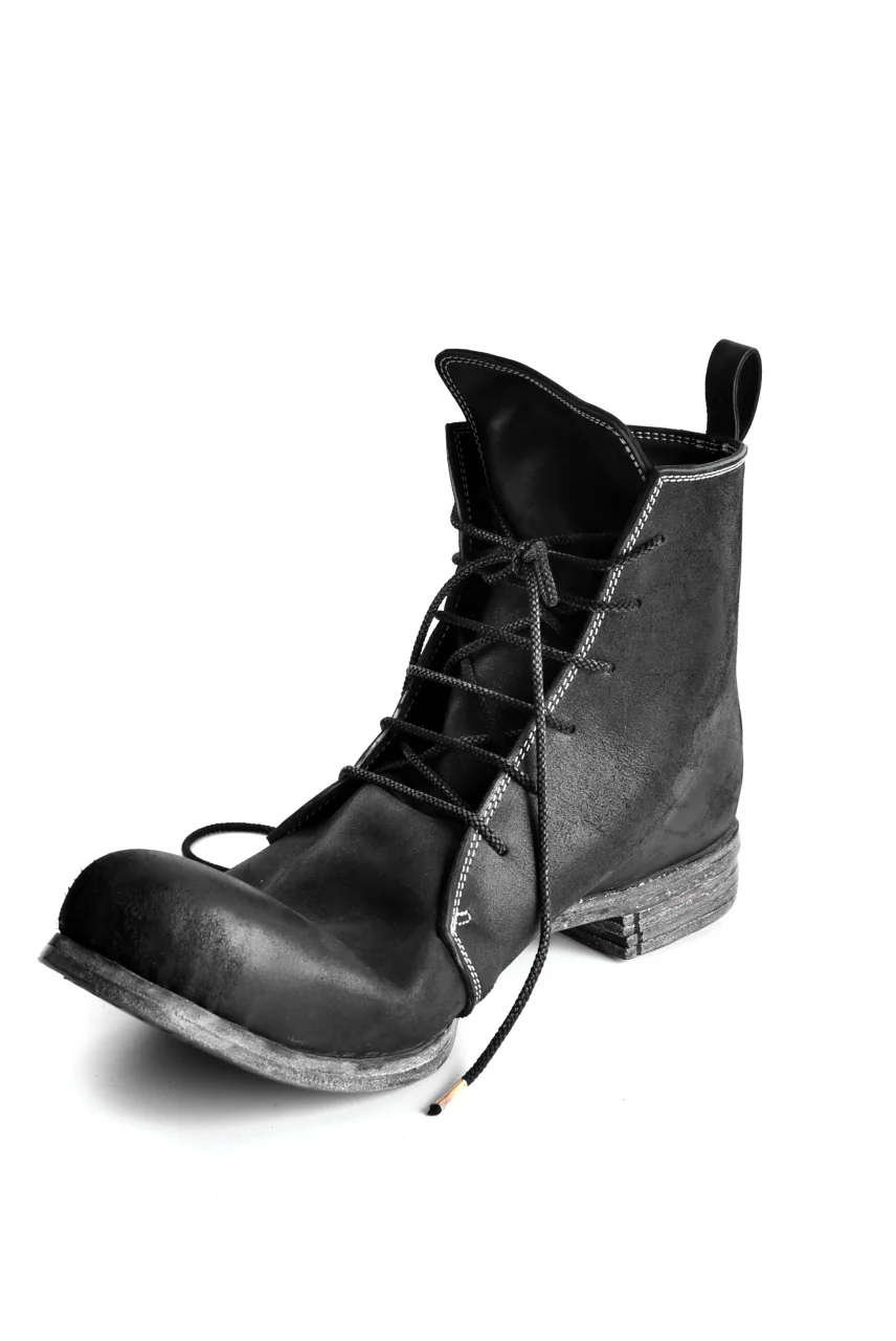 N/07 Laced Mid Boots / Cordovan full grain (BLACK) - Image 27