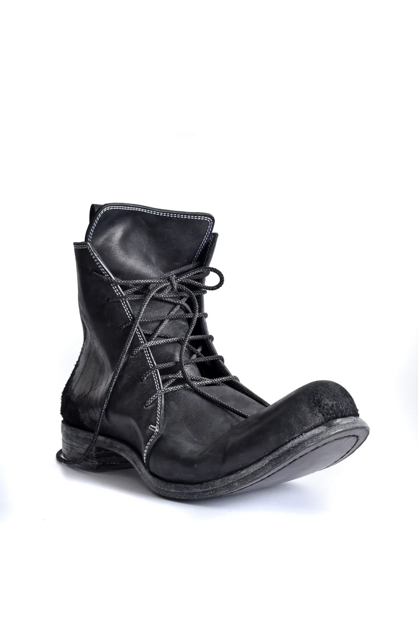N/07 Laced Mid Boots / Cordovan full grain (BLACK) - Image 30