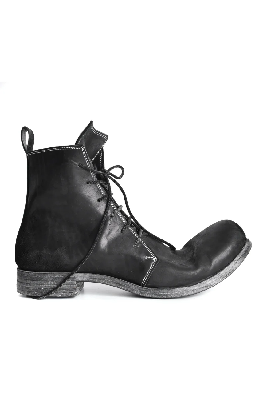N/07 Laced Mid Boots / Cordovan full grain (BLACK) - Image 32