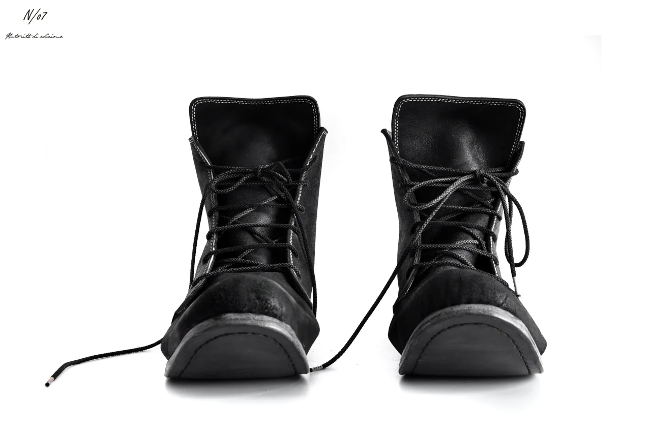 N/07 Laced Mid Boots / Cordovan full grain (BLACK) - Image 49