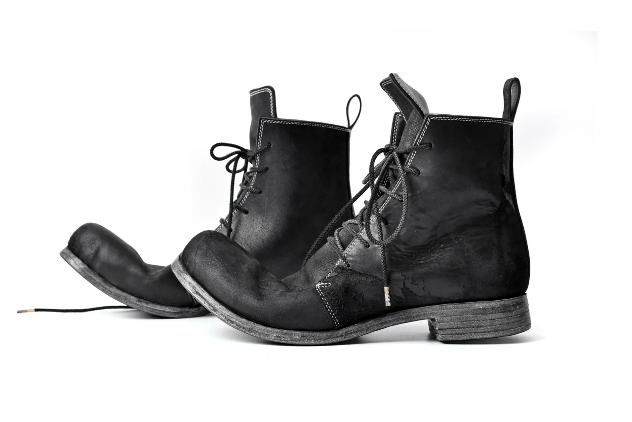 N/07 Laced Mid Boots / Cordovan full grain (BLACK) - Image 50