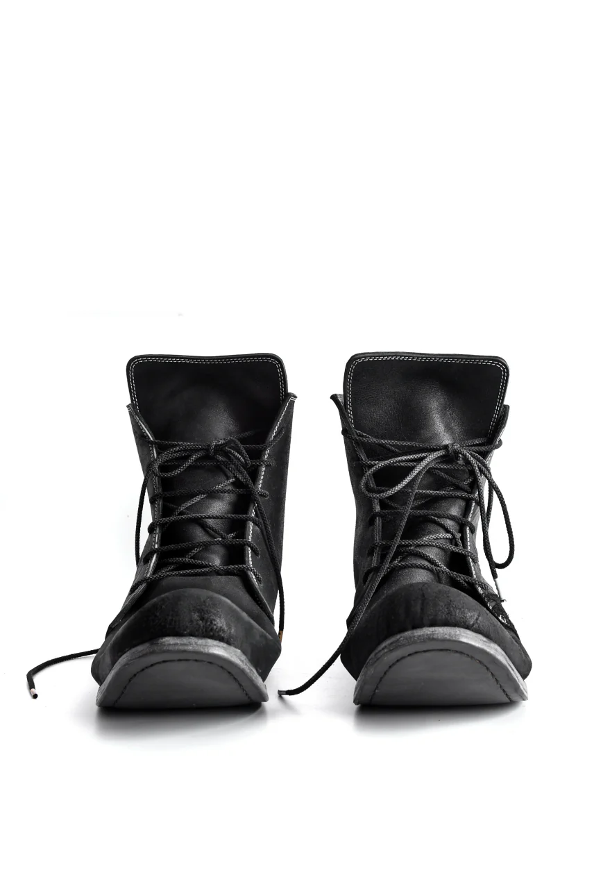 N/07 Laced Mid Boots / Cordovan full grain (BLACK) - Image 8
