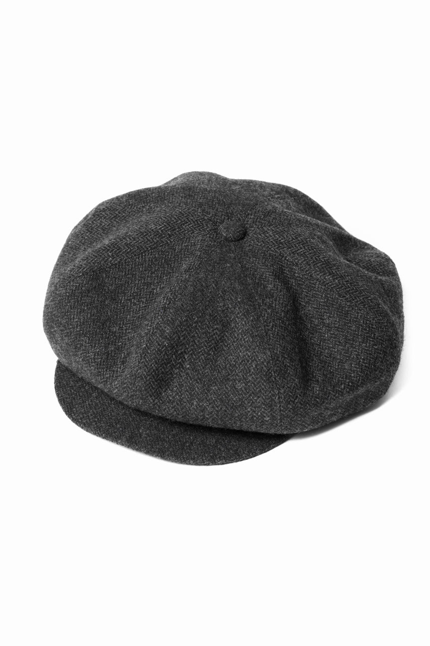N/07 LIMITED ONE MAKE CASQUETTE / HERRING BONE WOOL (GREY) - Image 2