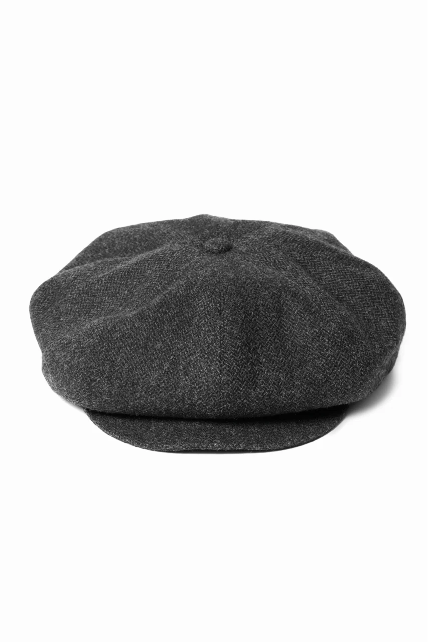 N/07 LIMITED ONE MAKE CASQUETTE / HERRING BONE WOOL (GREY) - Image 3