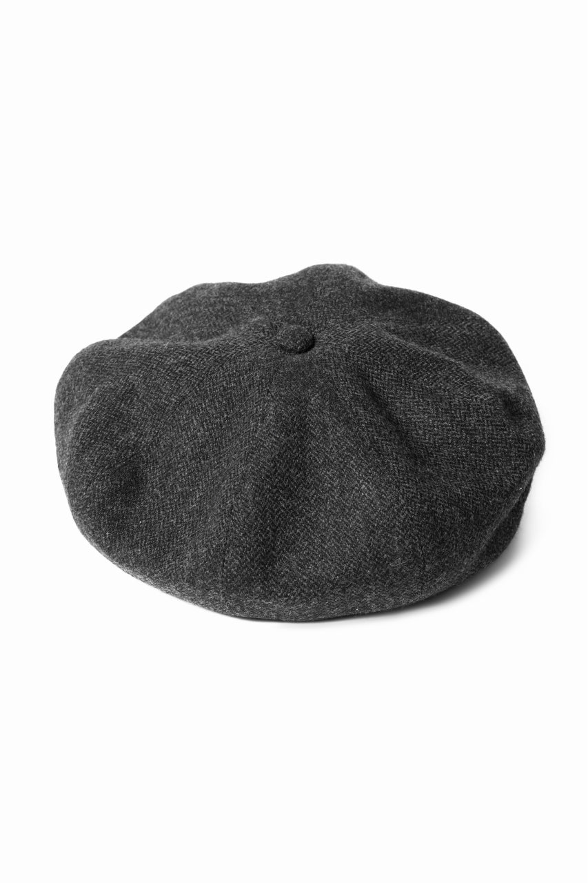 N/07 LIMITED ONE MAKE CASQUETTE / HERRING BONE WOOL (GREY) - Image 4